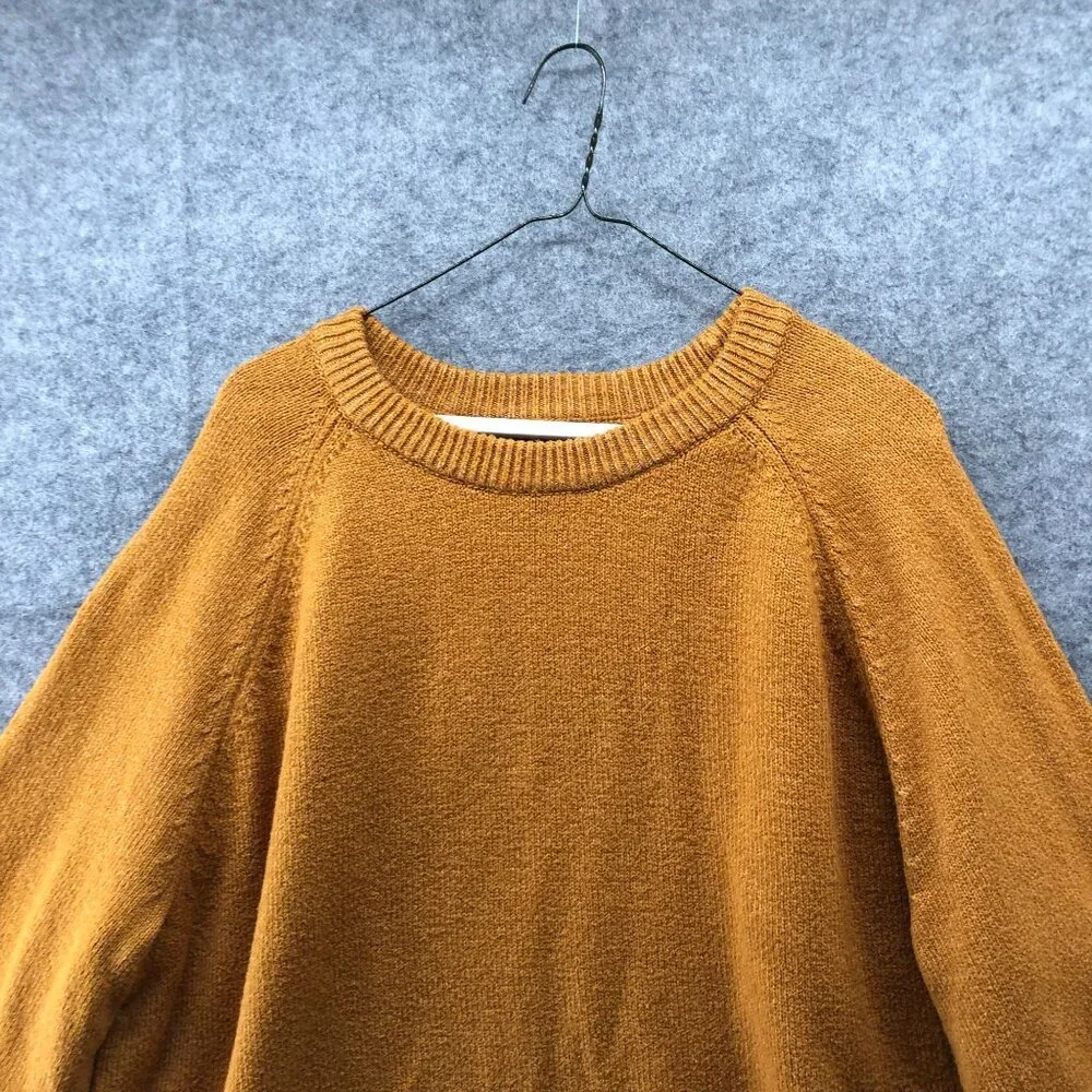 Banana Republic Cozy‎ Essential Sweater Mens XL Mustard Yellow Crewneck Knit